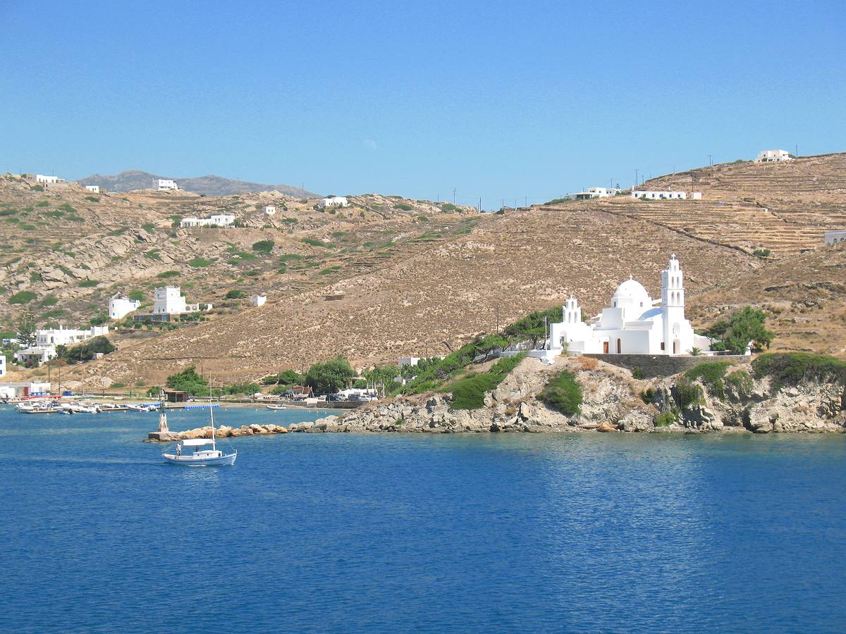 Agia Eirini at the entrance of the Port
